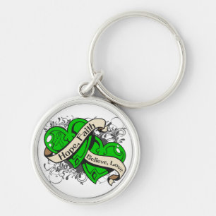 Childhood Depression Hope Faith Dual Hearts Key Ring