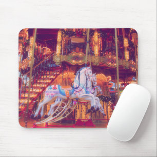 childhood dream - old horse carousel mouse mat