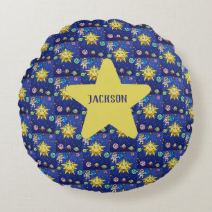 Childhood Dreams Accent Pillow, Round Cushion