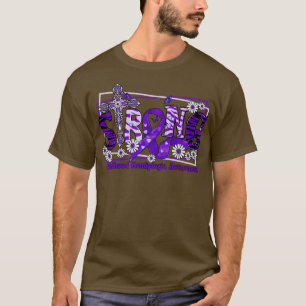 Childhood Hemiplegia Awareness cross ribbon Strong T-Shirt
