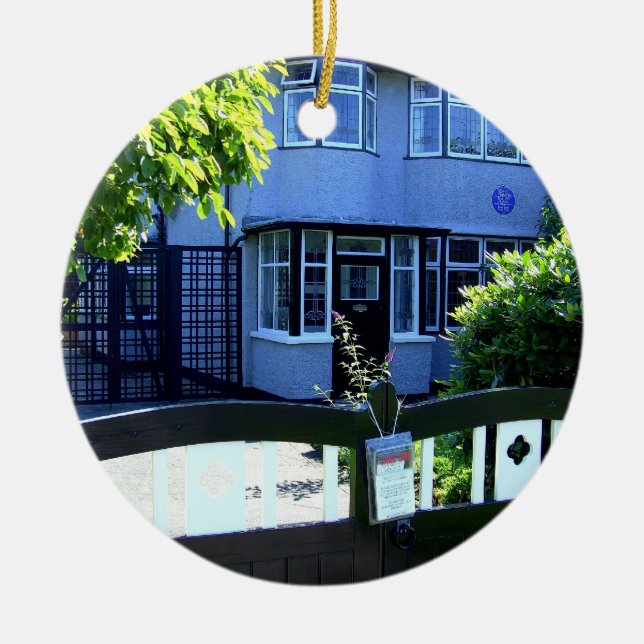 Childhood home of John Lennon Ceramic Tree Decoration (Front)
