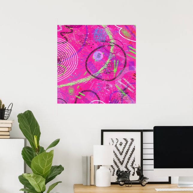 Childhood Memories Abstract Art  Poster (Home Office)