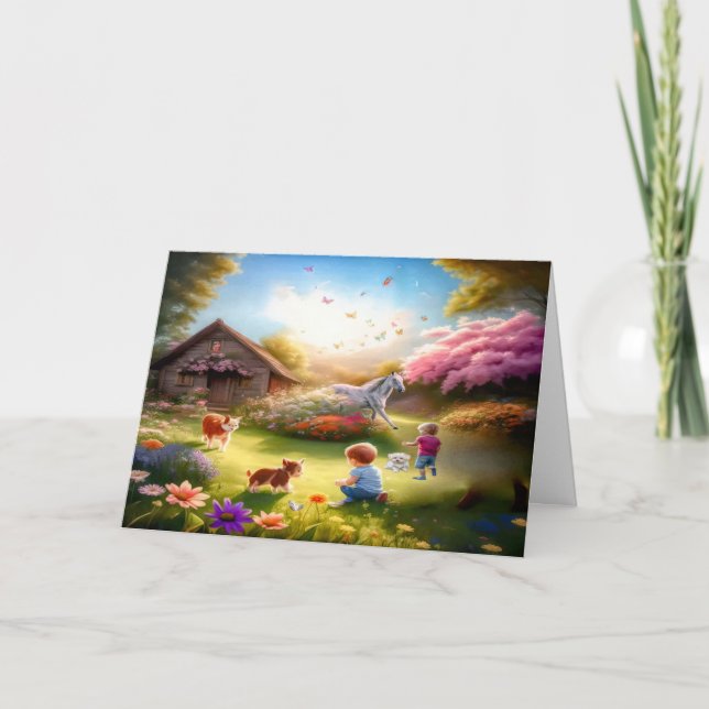 Childhood Memories Card for Seniors In Care Places (Front)