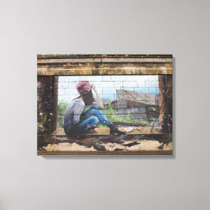 Childhood Memories Graffiti Canvas Print