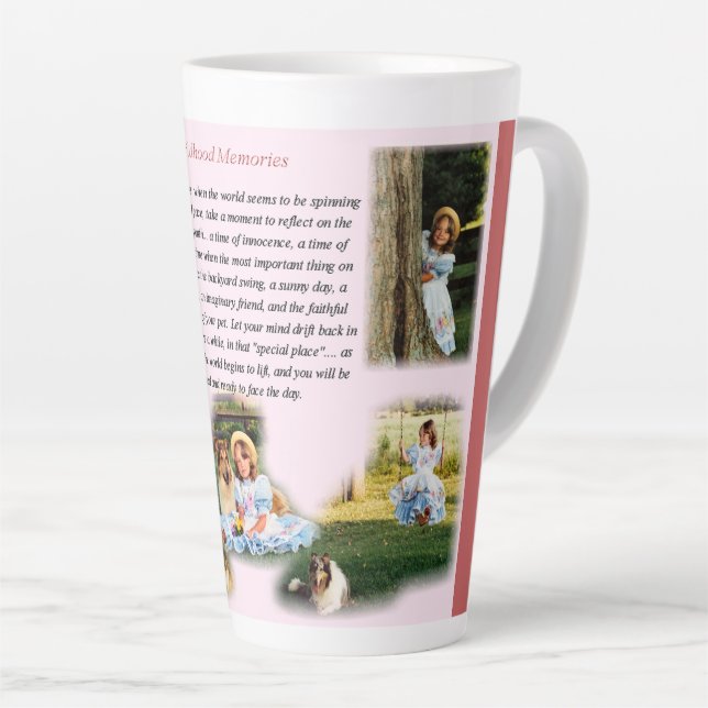 Childhood Memories Inspirational Latte Mug (Right Angle)