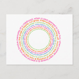 childhood memories postcard