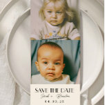 Childhood Photos Typography Qrcode Save the Date Invitation<br><div class="desc">Cute Kids Photos Typography Qrcode Save the Date</div>