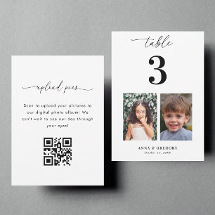 Childhood Pictures Photos Qr Code 5x7 Wedding Invitation