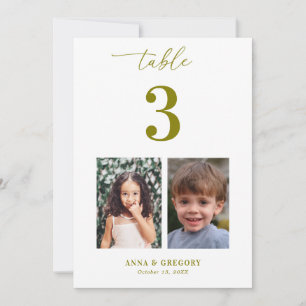 Childhood Pictures Photos Table 3 5x7 Wedding Invitation