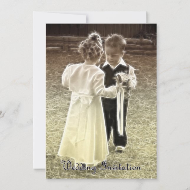 Childhood sweethearts Wedding Invitation (Front)