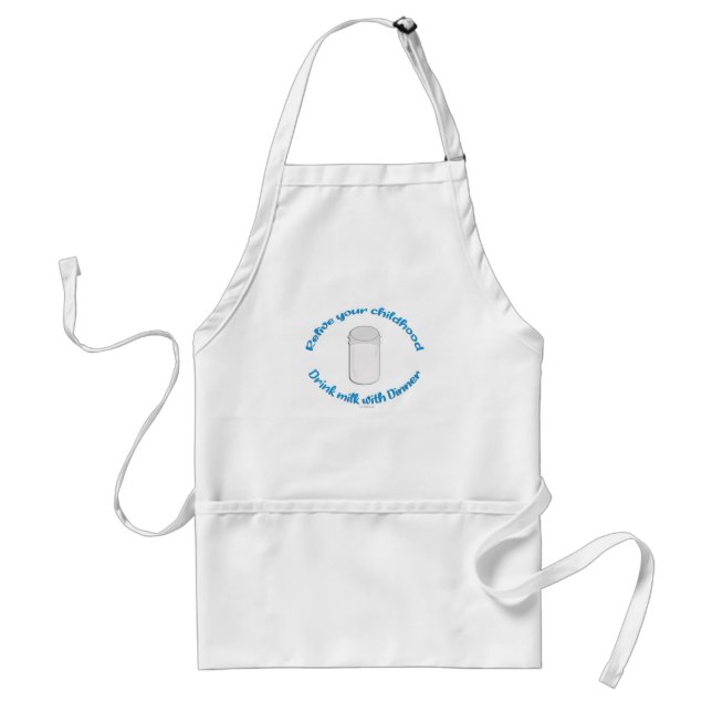 Childhood With Milk Nostalgia Slogan  Standard Apron (Front)