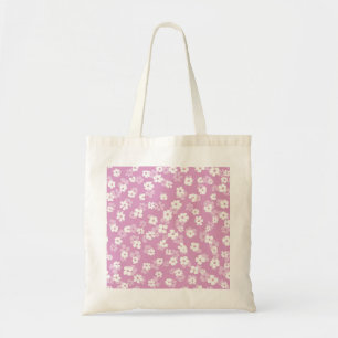 Childish Pink Flower Pattern Tote Bag