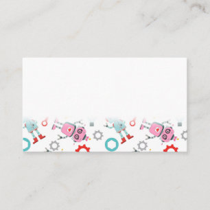 Childish Robots Colorful Mechanical Parts Tools Loyalty Card