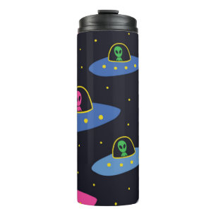 Childish seamless pattern with hand drawn cosmos u thermal tumbler