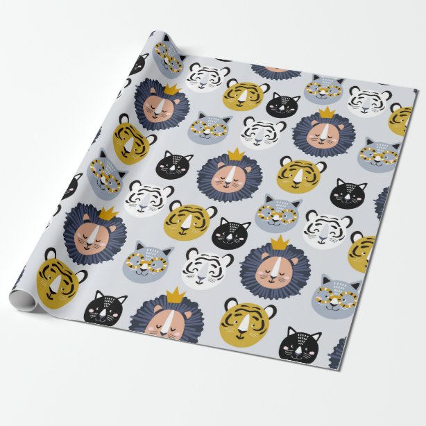Baby Lion Wrapping Paper Zazzle UK