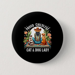 Childless Cat & Dog Lady Kamala Harris Animal 6 Cm Round Badge