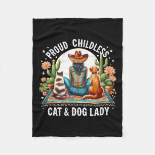 Childless Cat & Dog Lady Kamala Harris Animal Fleece Blanket