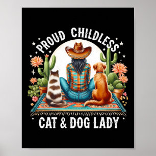 Childless Cat & Dog Lady Kamala Harris Animal Poster