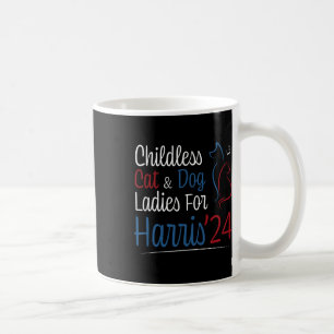 Childless Cat Dog Lady Ladies Shirt For Kamala Har Coffee Mug