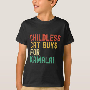 Childless Cat Guys For Kamala Harris 2024 Vintage  T-Shirt