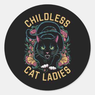 Childless Cat Ladies 2024 Feminist Classic Round Sticker