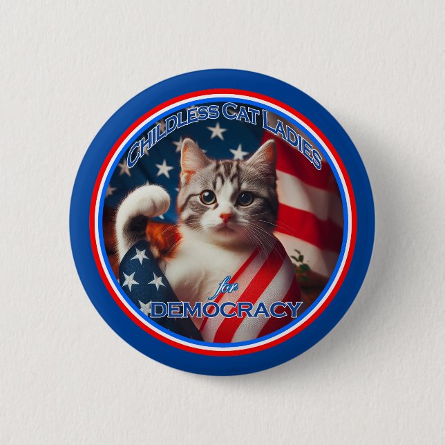 Childless Cat ladies button (Front)