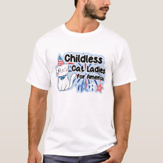 Childless Cat Ladies For America Kamala 2024 T-Shirt
