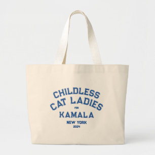 Childless Cat Ladies For Kamala 2024 Custom State Large Tote Bag