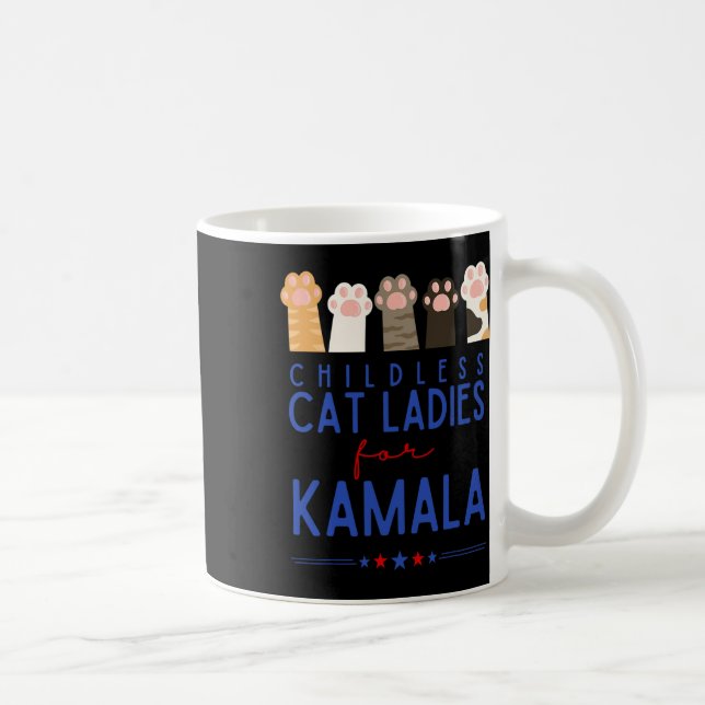 Childless Cat Ladies For Kamala  Coffee Mug (Right)