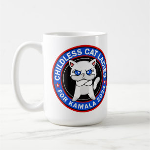 Childless Cat Ladies For Kamala Democrats US 2024 Coffee Mug