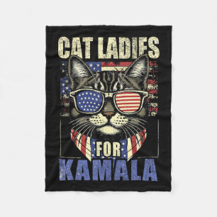 Childless Cat Ladies For Kamala Harris 2024 Electi Fleece Blanket