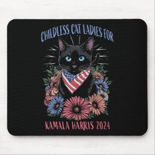Childless Cat Ladies For Kamala Harris 2024 Electi Mouse Mat