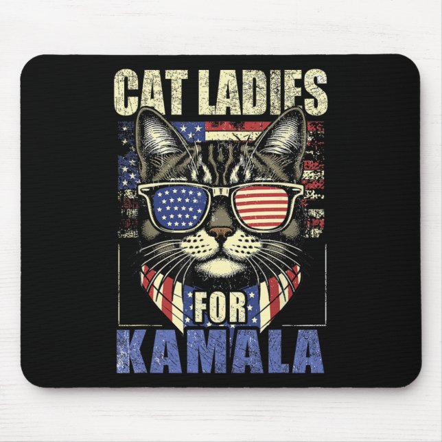 Childless Cat Ladies For Kamala Harris 2024 Electi Mouse Mat (Front)