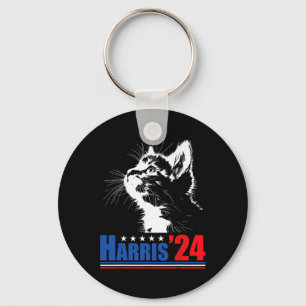 Childless Cat Ladies For Kamala Harris 24 Usa Elec Key Ring