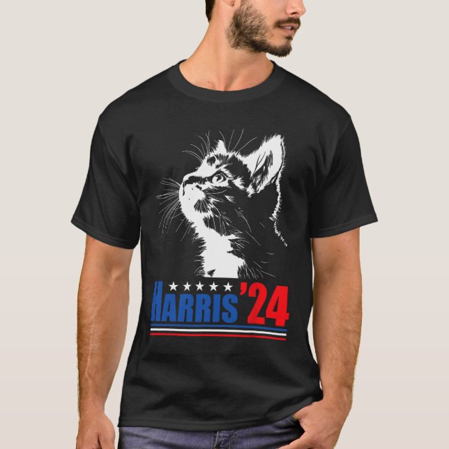 Childless Cat Ladies For Kamala Harris 24 Usa Elec T-Shirt (Front)