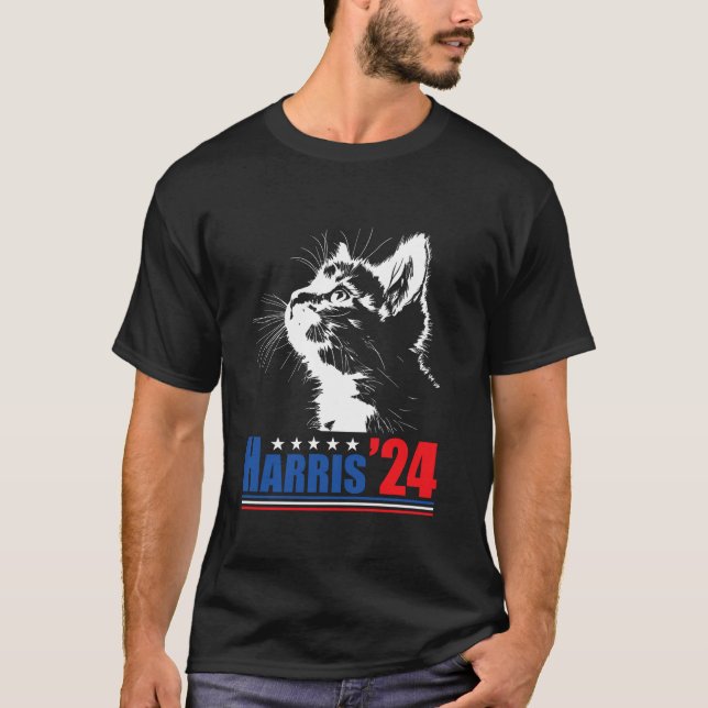 Childless Cat Ladies For Kamala Harris 24 USA Elec T-Shirt (Front)
