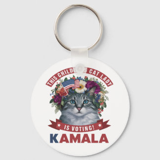 Childless Cat Ladies for kamala harris Key Ring