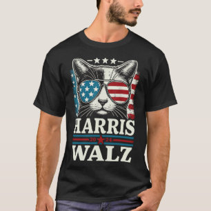 Childless Cat Ladies For Kamala Harris Waltz Cat L T-Shirt