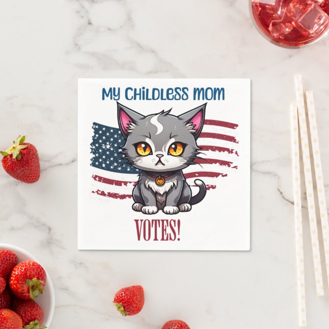 Childless Cat Ladies Pro Democracy Napkin (Insitu)