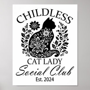 Childless Cat Ladies Social Club Meme Cat Kamala-h Poster