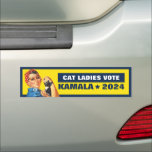 Childless Cat Ladies Vote Car Magnet<br><div class="desc">Childless Cat Ladies Vote Car Magnet - This ultra current car magnet brings the “purr-fect” twist to the race for the white house. Based on the uber cool “We Can Do It!” American propaganda poster, associated with Rosie the Riveter who was instrumental in the movement of women into the paid...</div>