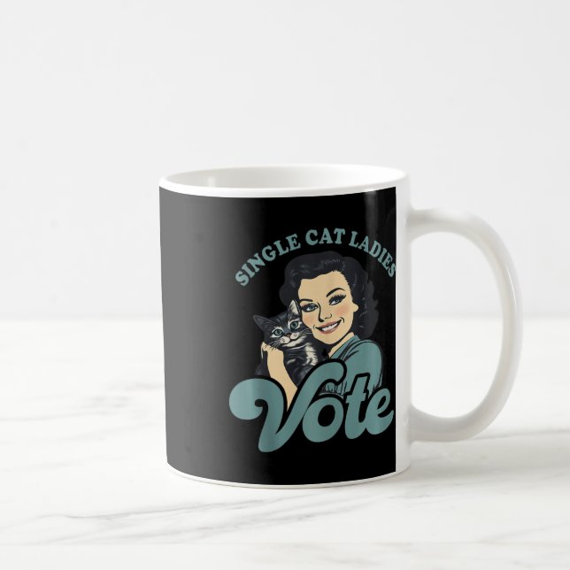 Childless Cat Ladies Vote Kamala Harris 2024 Democ Coffee Mug (Right)