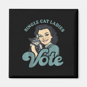 Childless Cat Ladies Vote Kamala Harris 2024 Democ Magnet