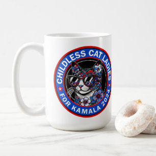 Childless Cat Ladies Vote Kamala US 2024 Dems  Coffee Mug