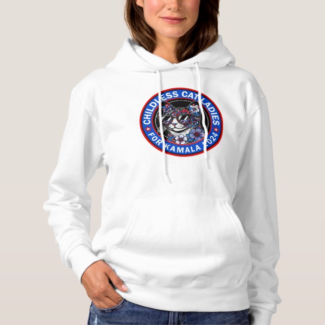 Childless Cat Ladies Vote Kamala US 2024 Dems  Hoodie (Front)