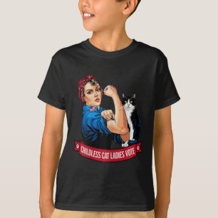 Childless Cat Ladies Vote Women Political Voting E T-Shirt