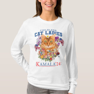 Childless Cat Ladies Voting For Kamala Harris 2024 T-Shirt
