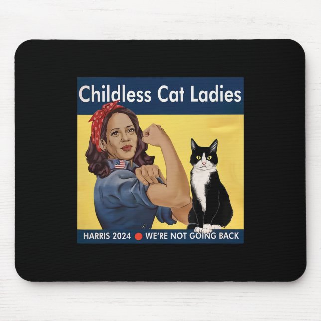 Childless Cat Ladies We're Not Going Back Harris 2 Mouse Mat (Front)