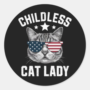 Childless Cat Lady 2024  Classic Round Sticker