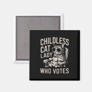 Childless Cat Lady 2024 Election Vote Kamala Magnet